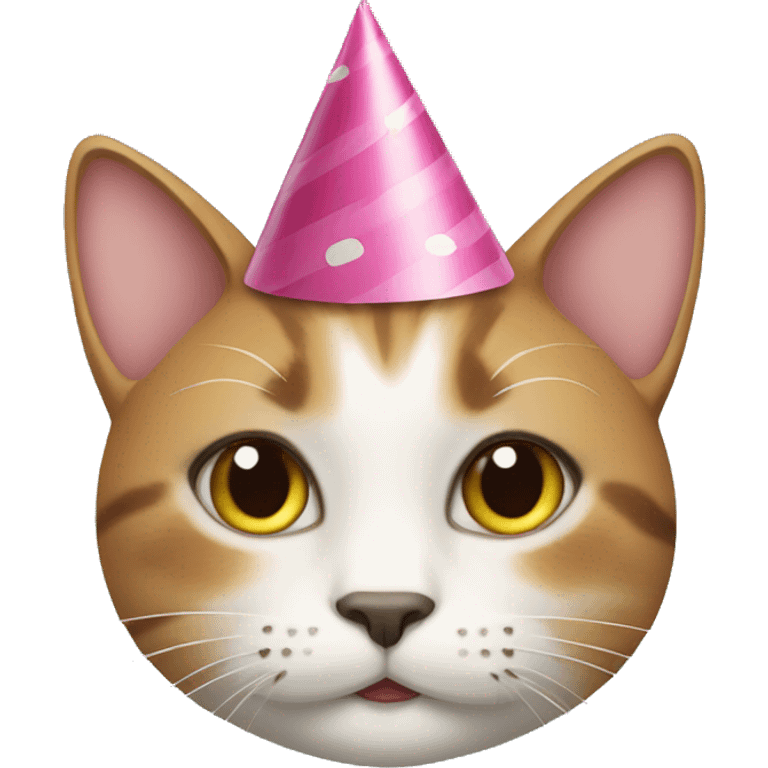 cat in birthday cap emoji