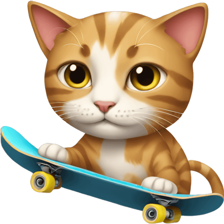 Cat with skateboard  emoji