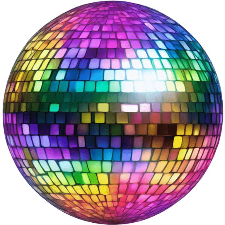 Rainbow star disco ball emoji