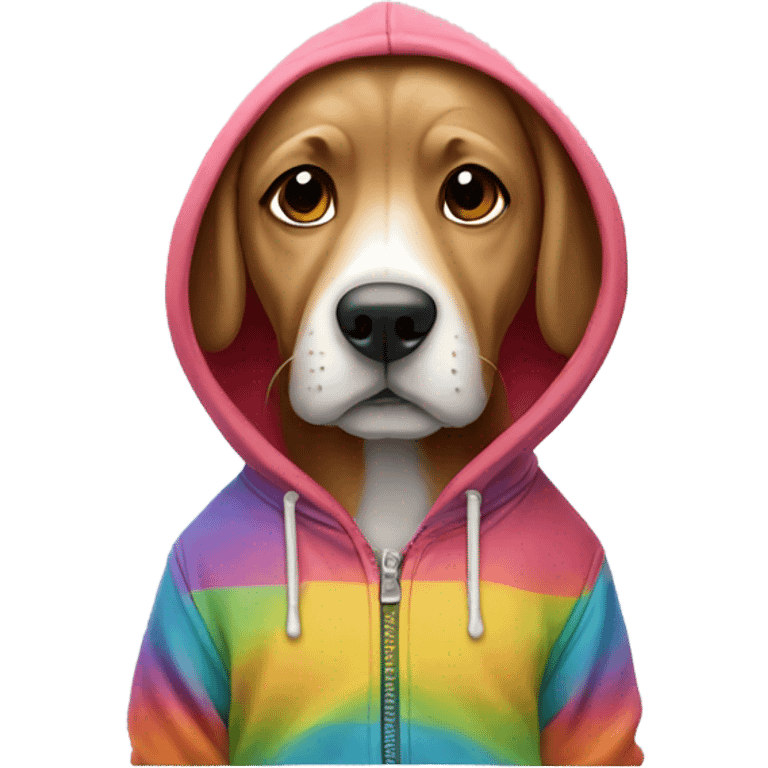 Dog wearing a hoodie  emoji