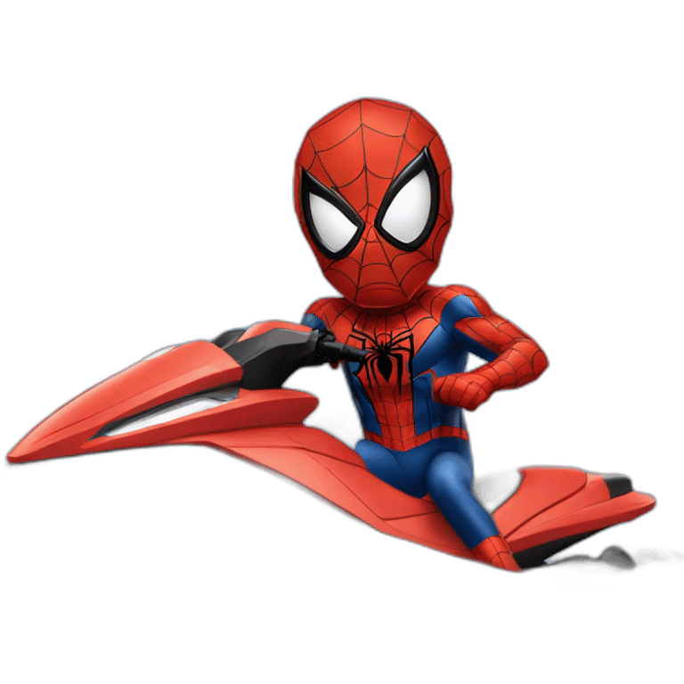 Spiderman sur un jetski emoji