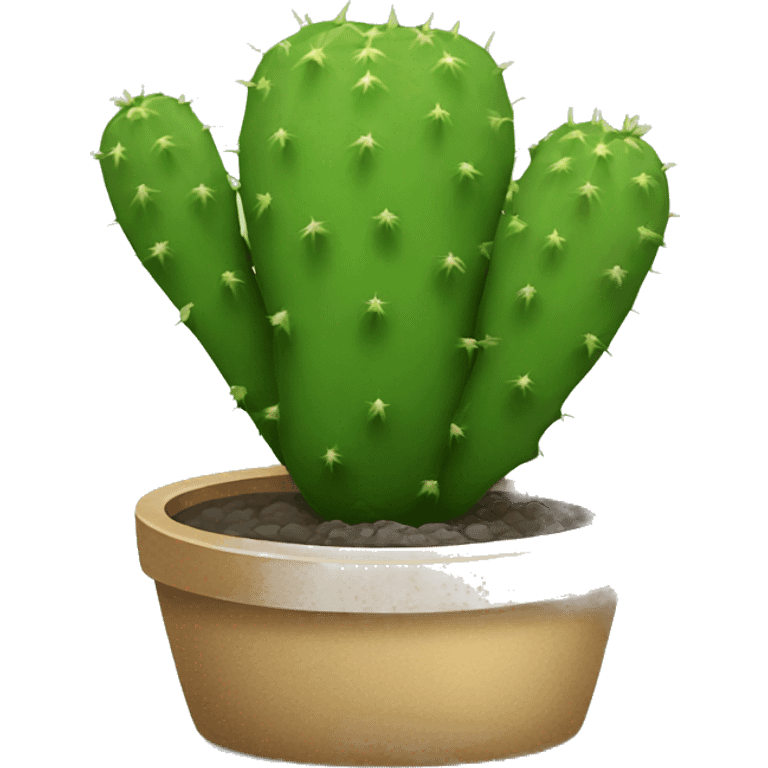 single round Nopal without pot emoji