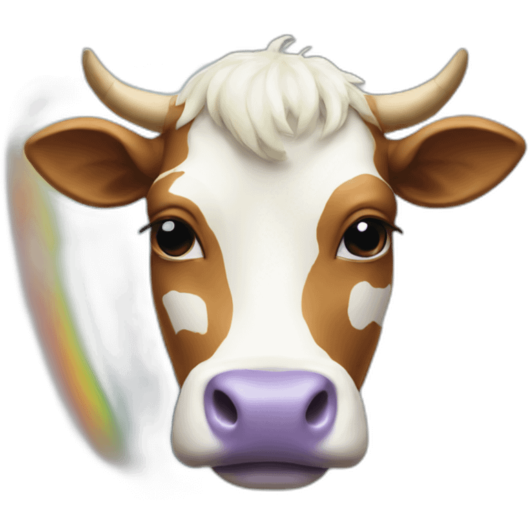 rainbow cow emoji