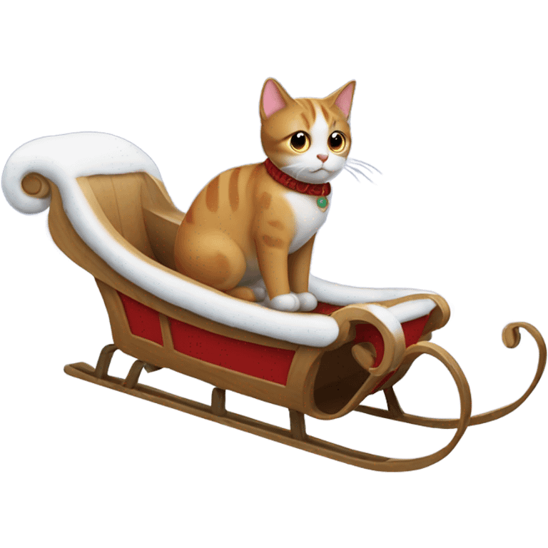 A cat on a sleigh  emoji