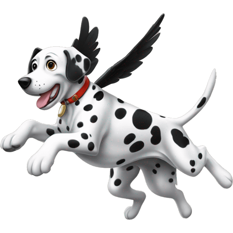 Two Dalmatian’s flying  emoji