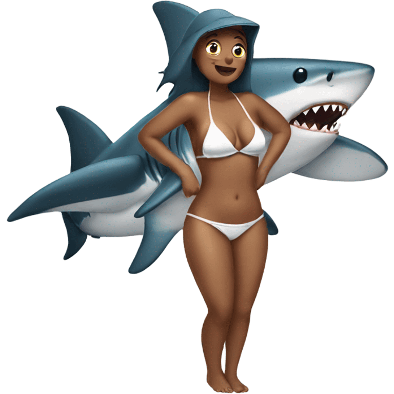 shark with a bikini  emoji