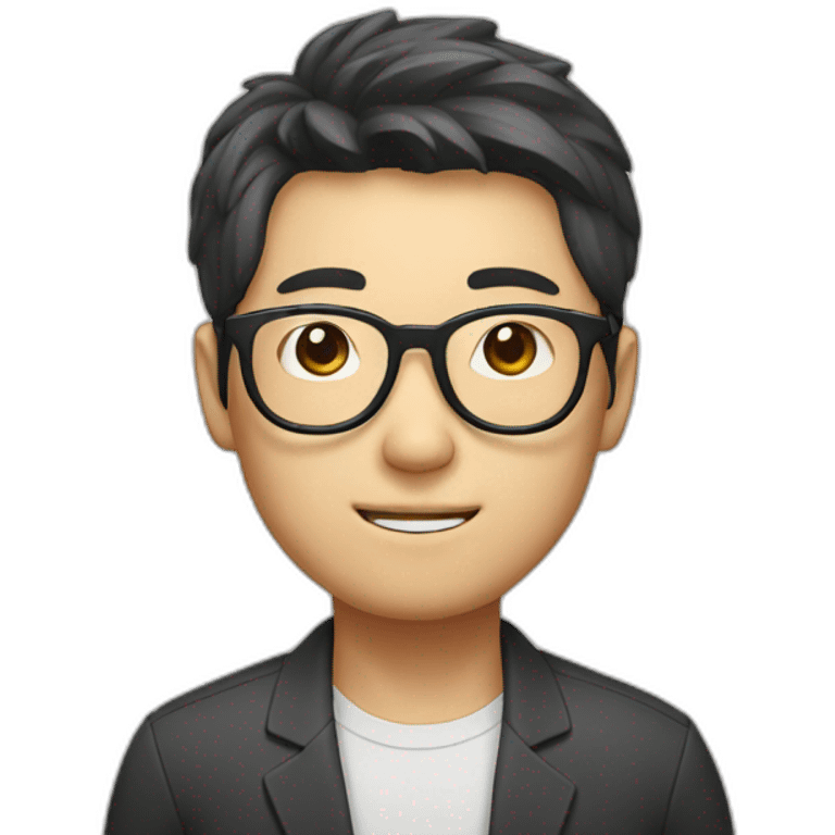 Korean man with glasses emoji