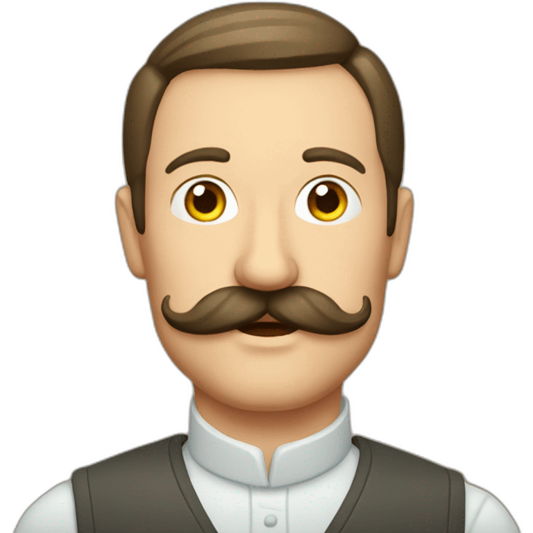 russian moustache husband with fish emoji