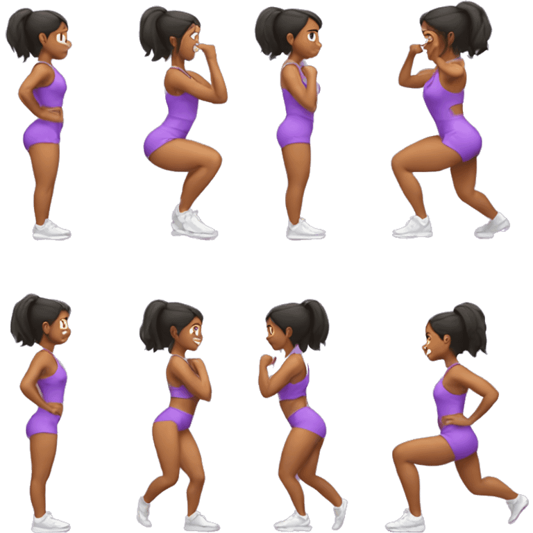 girl working out her glutes  emoji