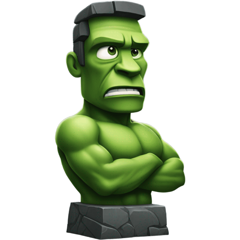 Moai as hulk emoji