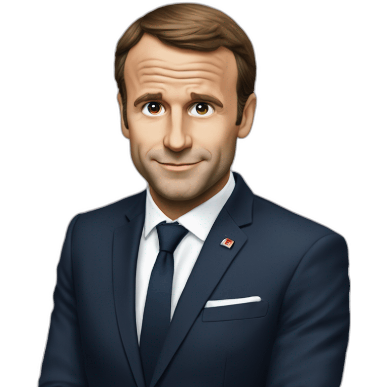 Macron qui fait des douche d honneurs emoji