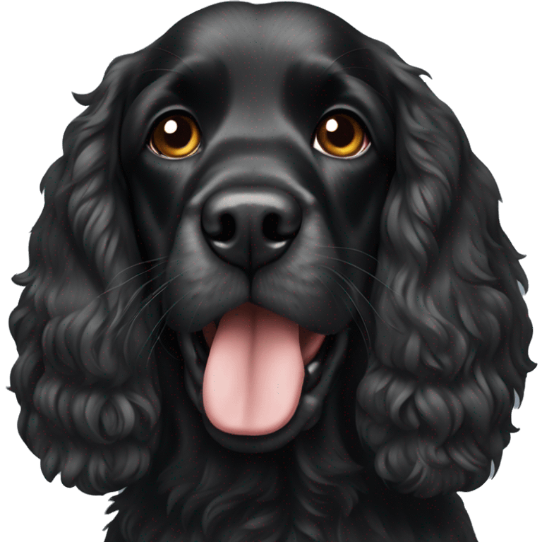 Black cocker spaniel  emoji