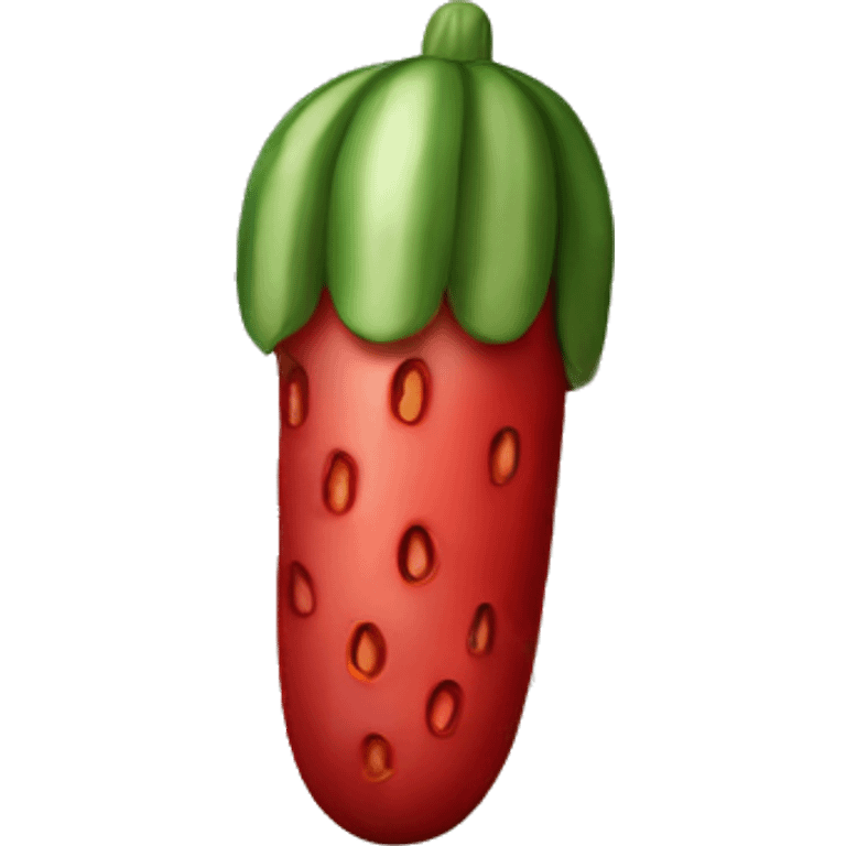 red cucumber emoji