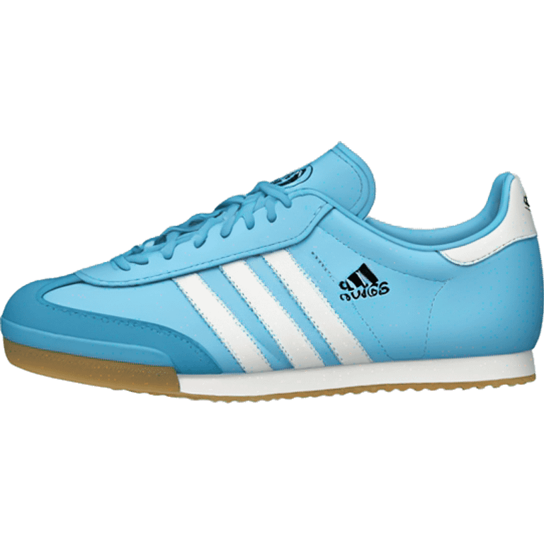 light blue adidas sambas emoji