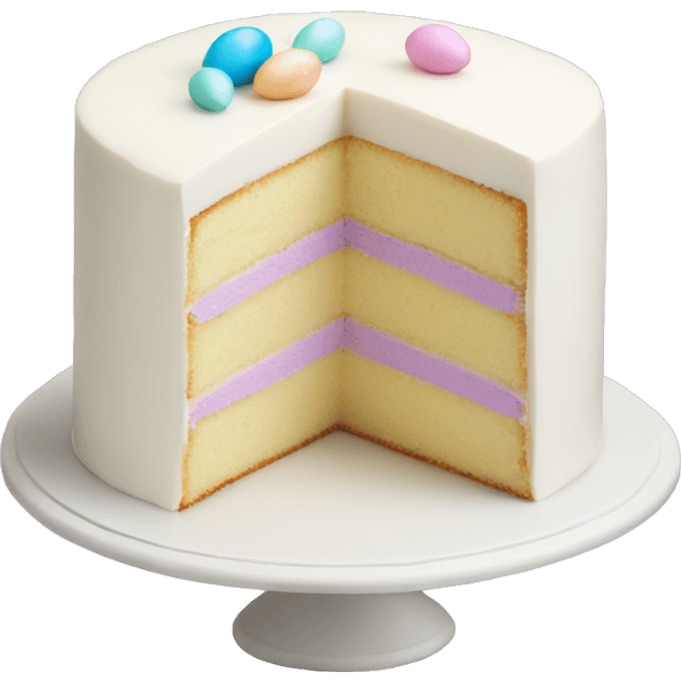 Easter white cake emoji