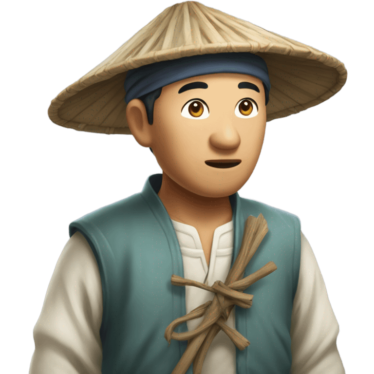 Chinese peasant photorealistic emoji