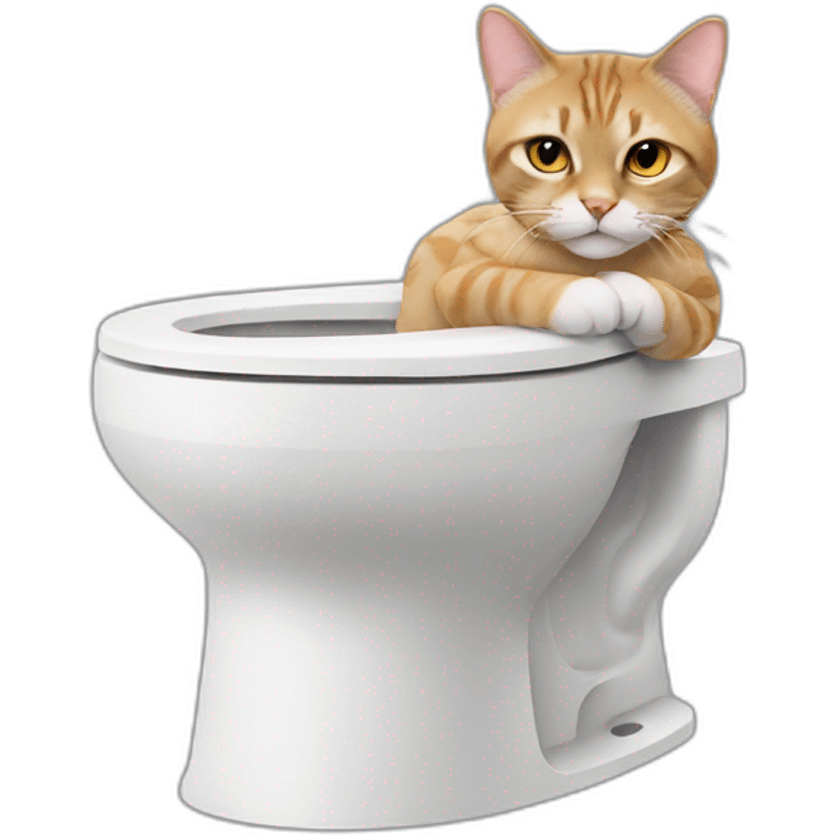 cat on toilet emoji