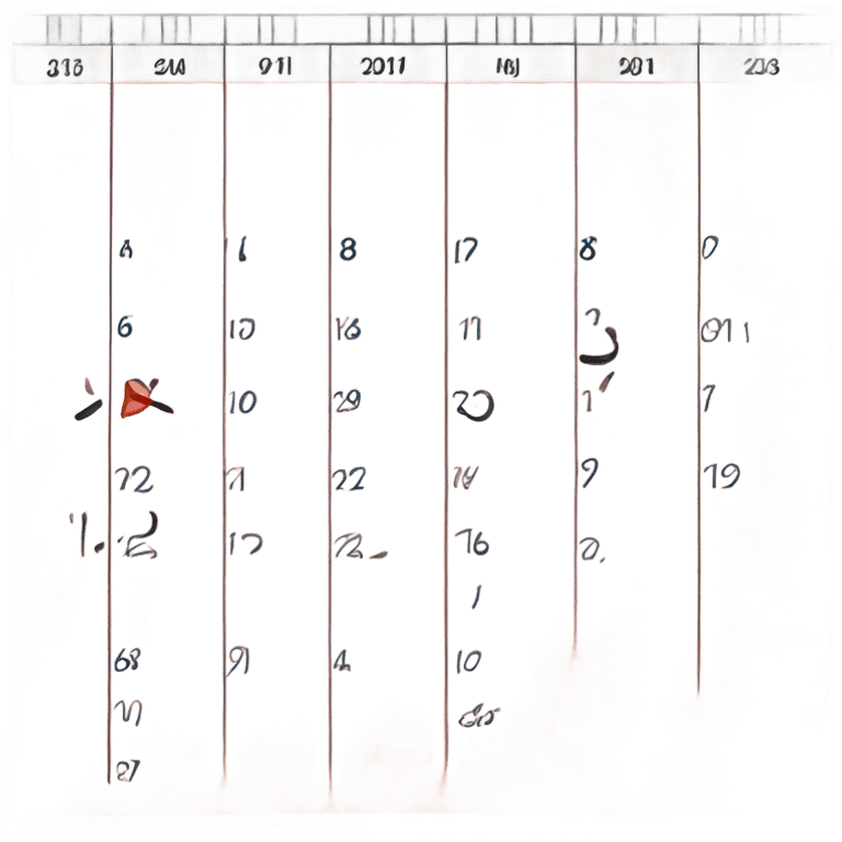 kalender showing scratch of days emoji