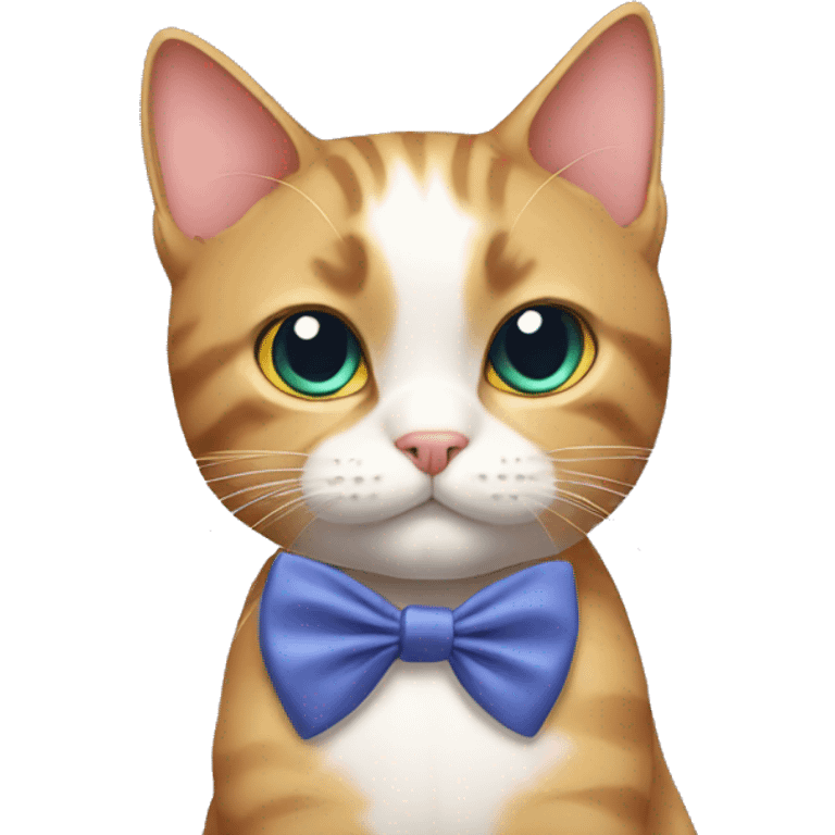 cat wearing bow emoji