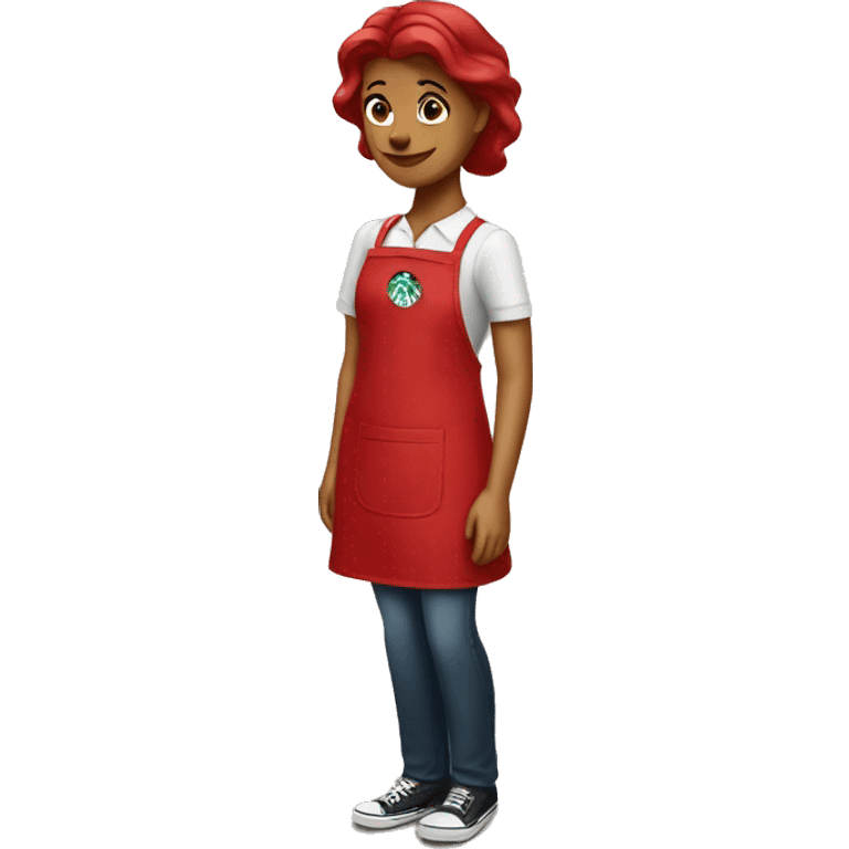 Red starbucks apron emoji