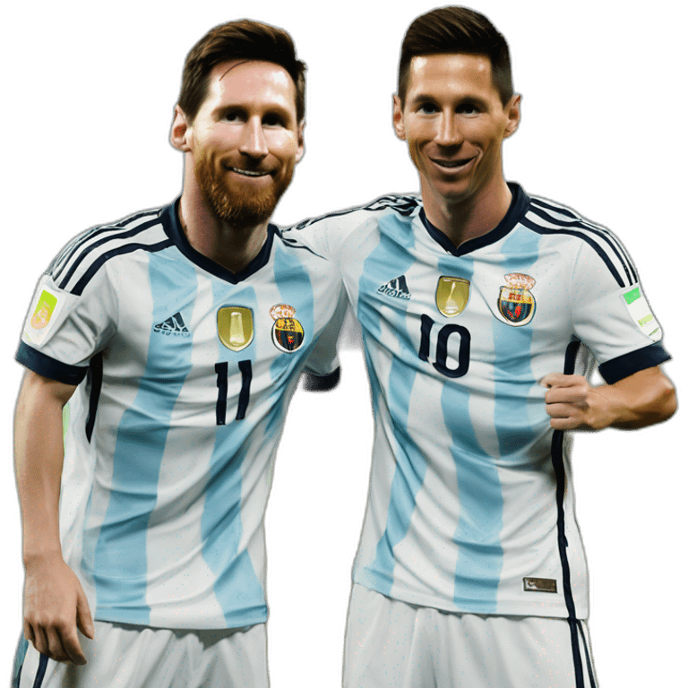 Emoji de messi y cristiano en la misma persona emoji