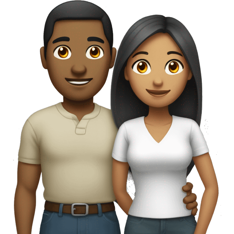 Filipino Man and Haitian Woman Couple emoji