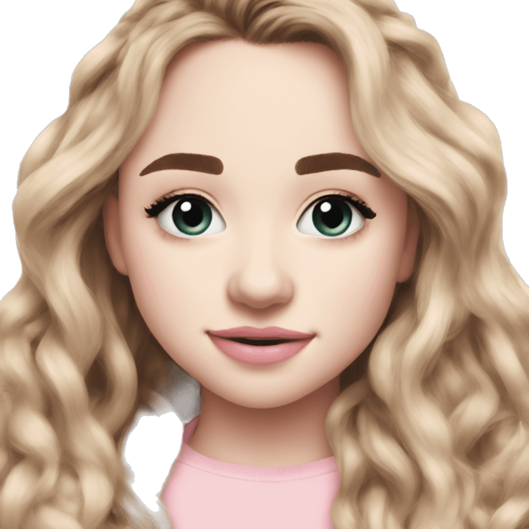 Cute soft pink Sabrina carpenter  emoji