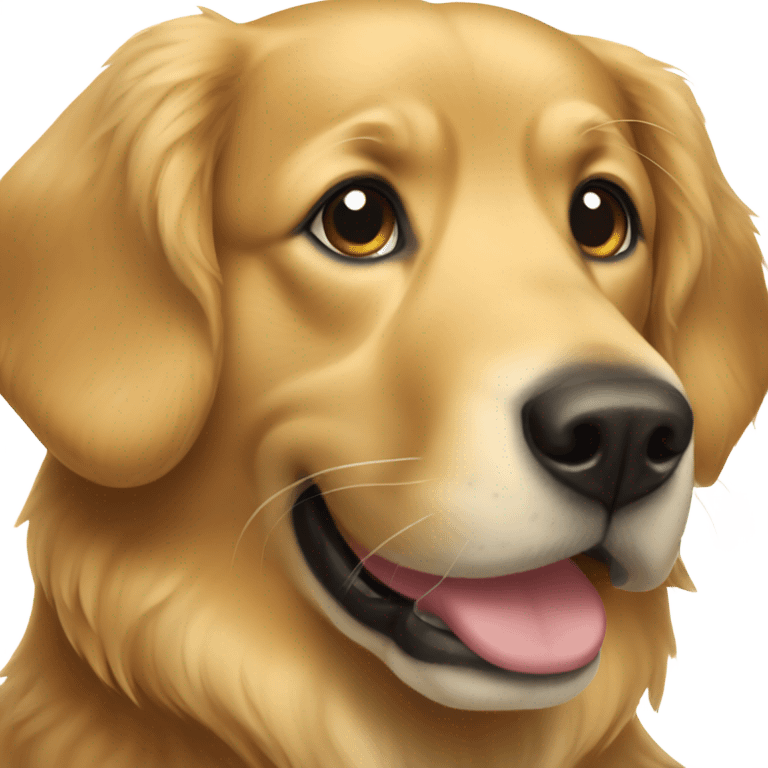 Dark golden retriever emoji