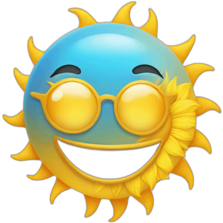 cheerful sun emoji