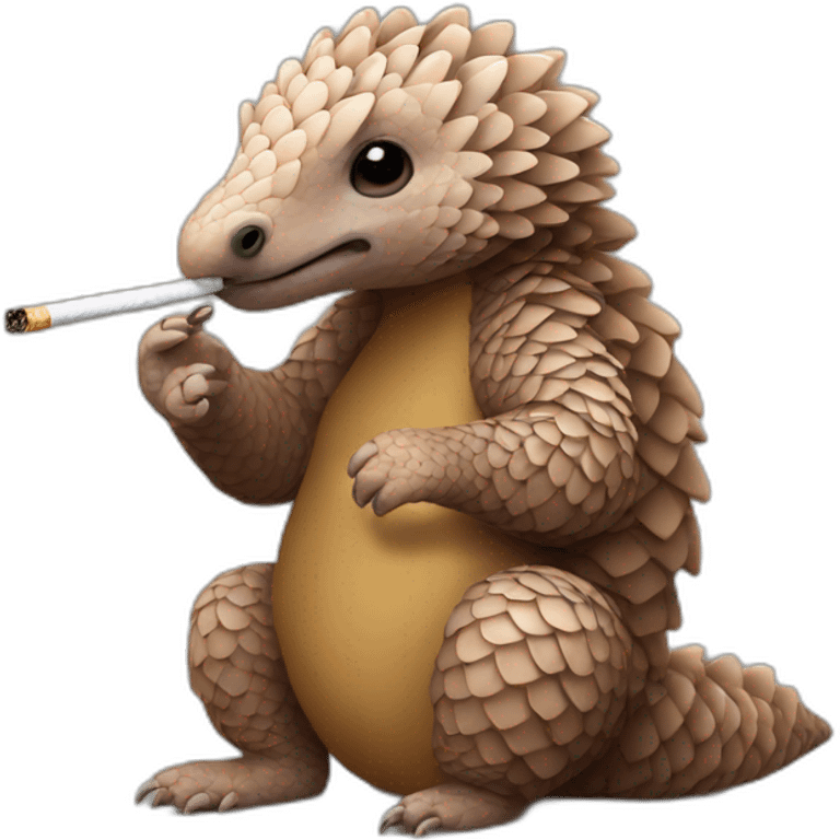 pangolin with a cigarette emoji