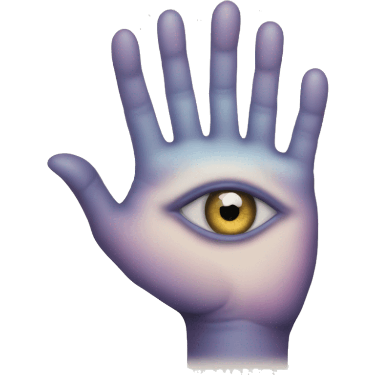 Palmistry hand with eye  emoji