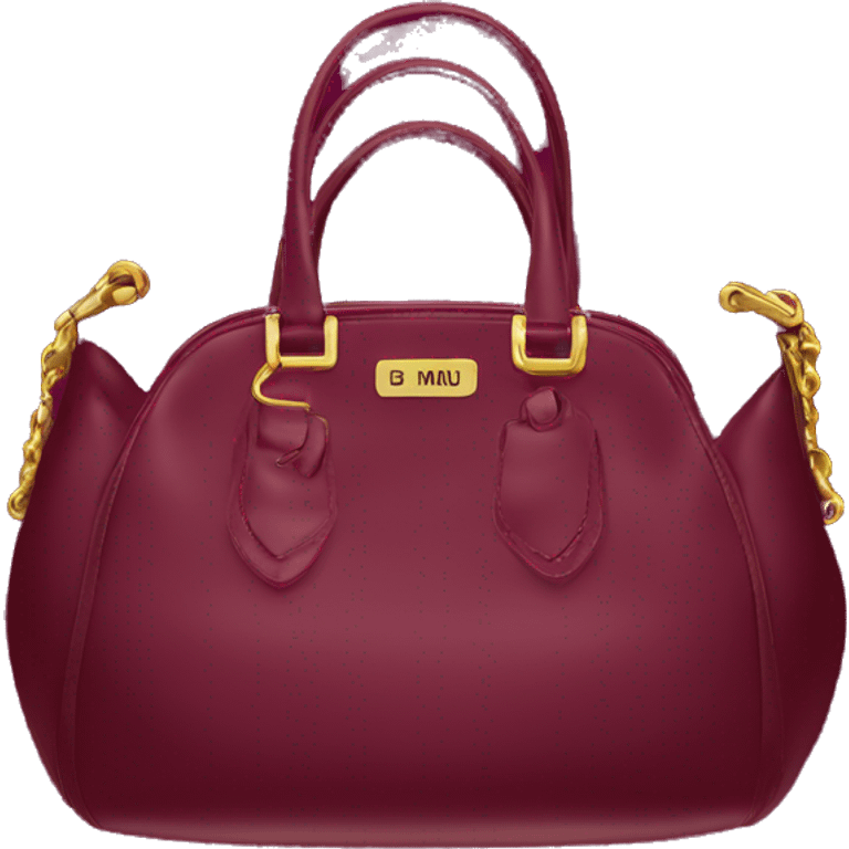 burgundy miu miu purse   emoji