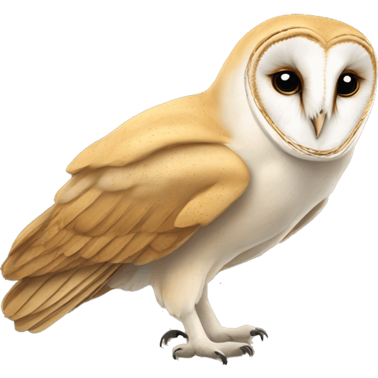 Golden barn owl emoji