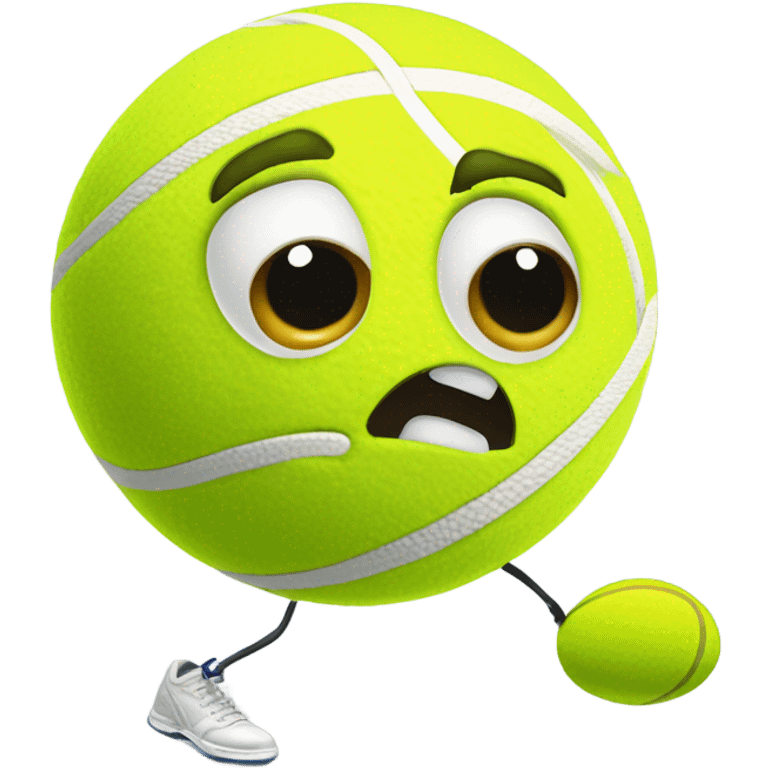 Tennis ball scared flying through the air emoji