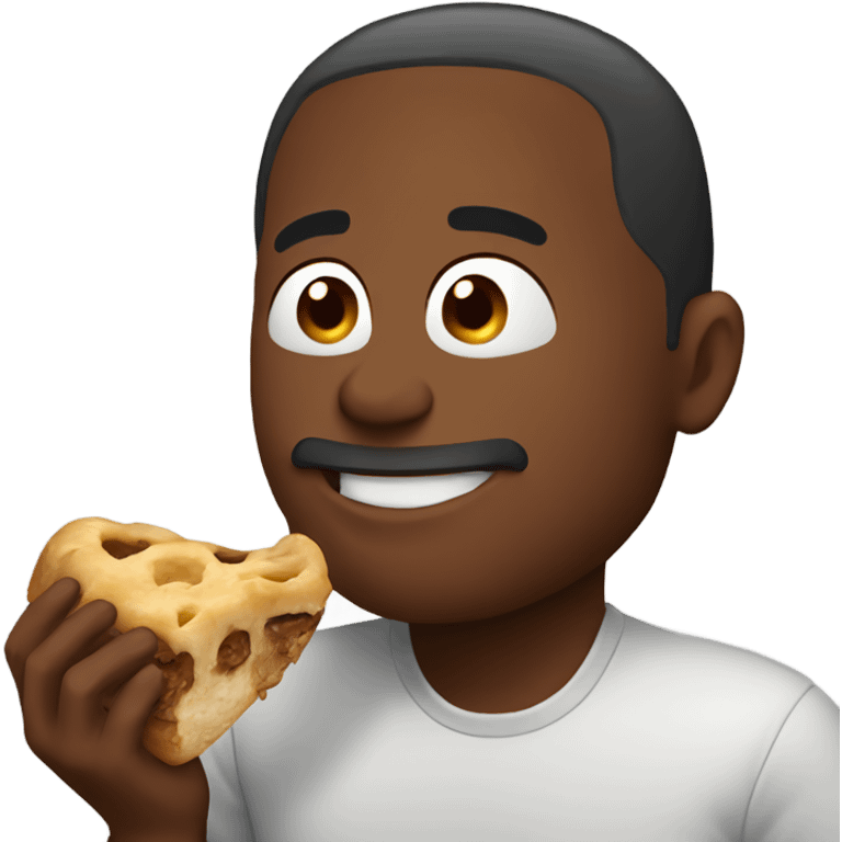 man eating lump of brown  emoji