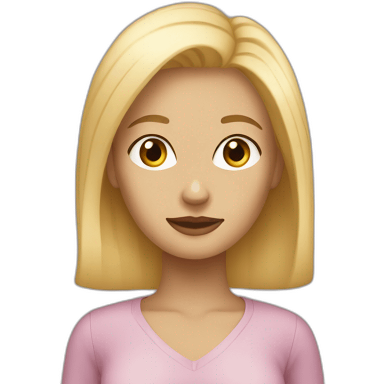 Femme blonde au carre emoji