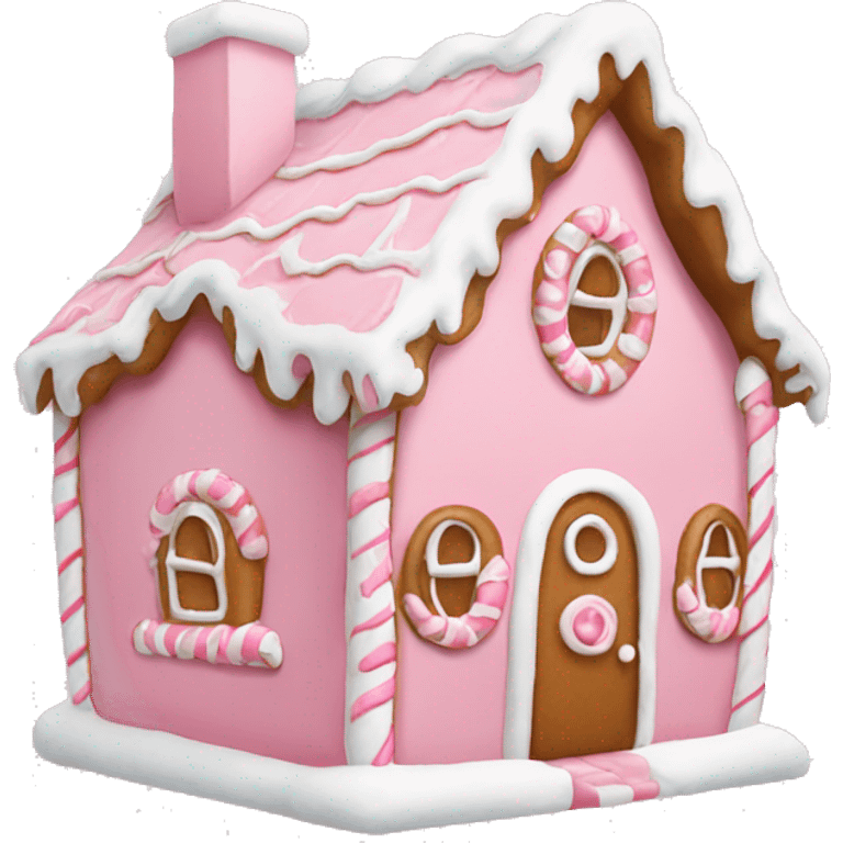 Light pink gingerbread house emoji