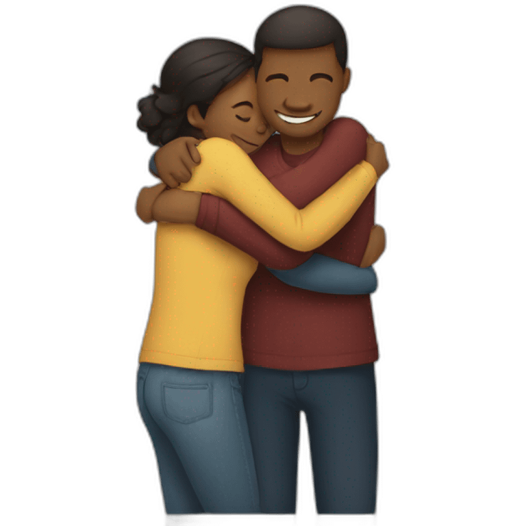 people hugging each other emoji