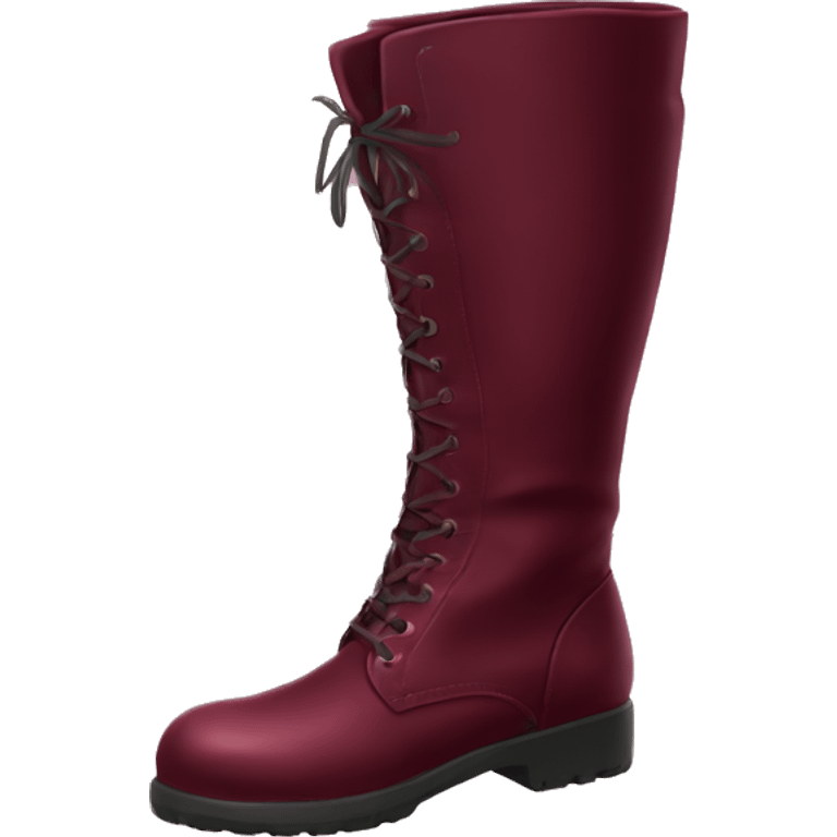 Burgundy high boots emoji