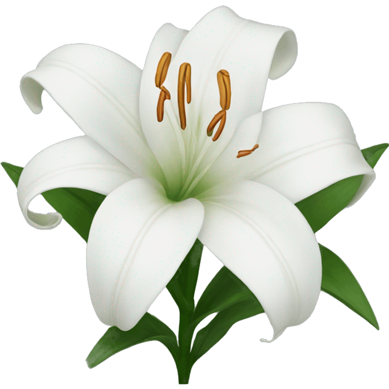 White lilies  emoji