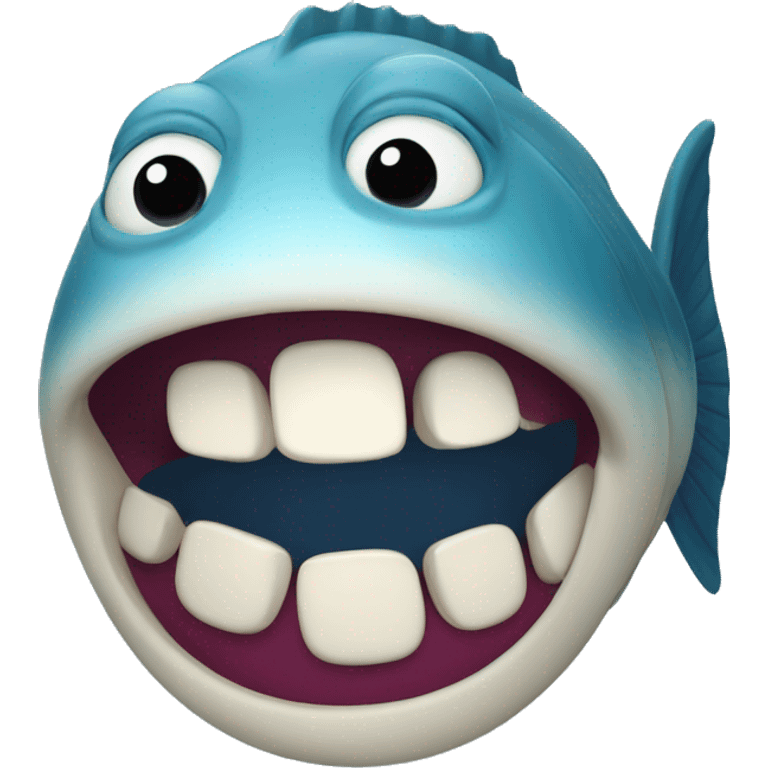 Laughing fish emoji