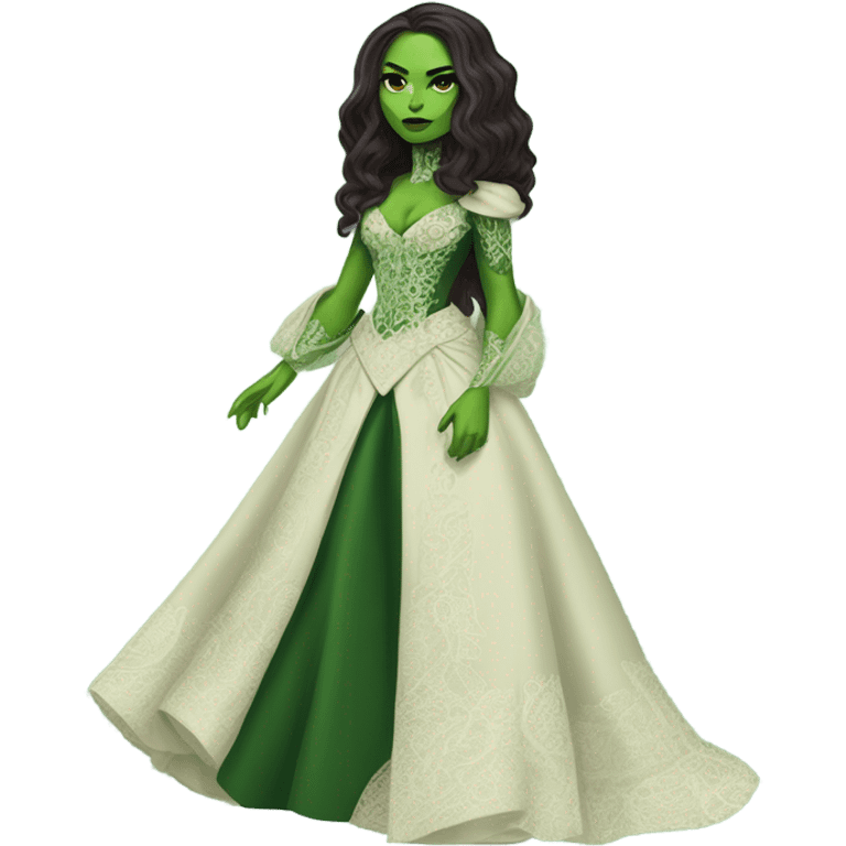 gamora in Victorian dress  full body  emoji