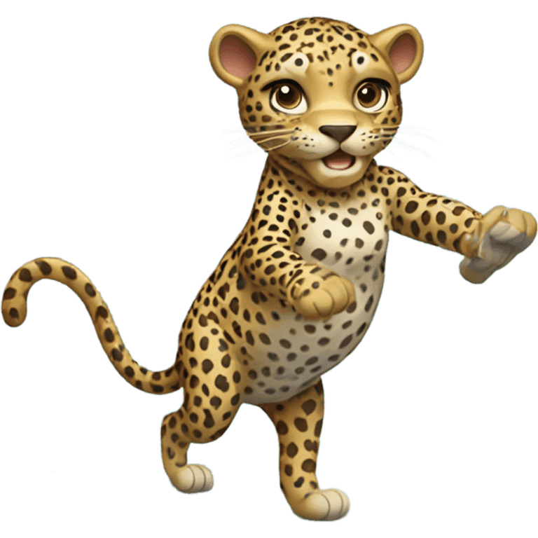 Leopard surfing  emoji