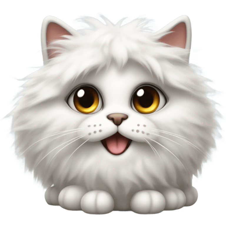 Marshmallow cat emoji