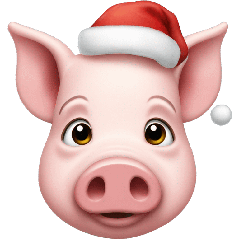 Christmas pig emoji