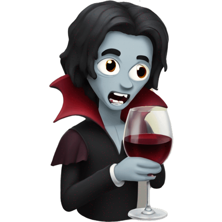 vampire drinking wine emoji