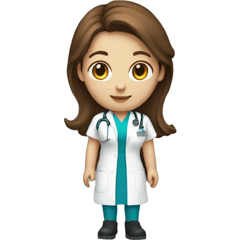 brown hair nurse emoji