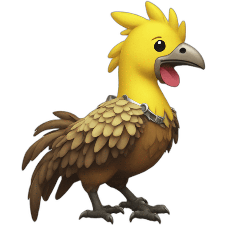 Drunk chocobo emoji