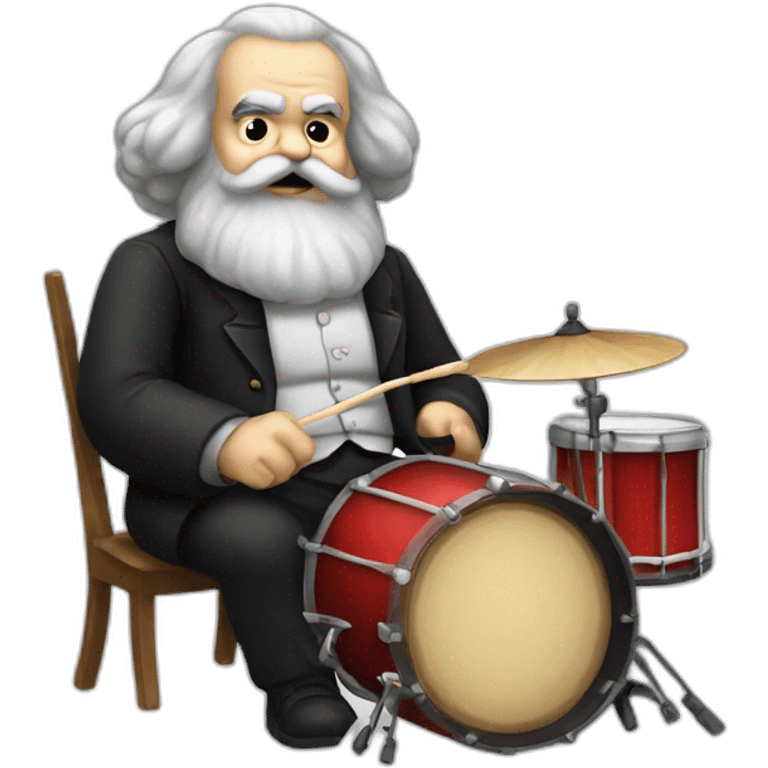 karl marx plays a drummer emoji