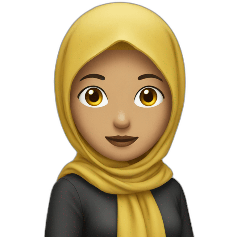 Hacker girl with hijab emoji